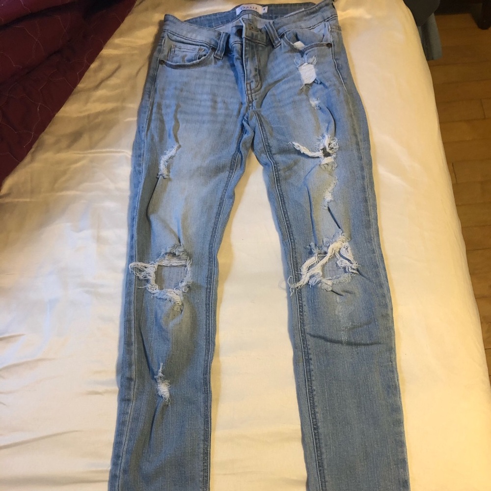 Straight leg jeans